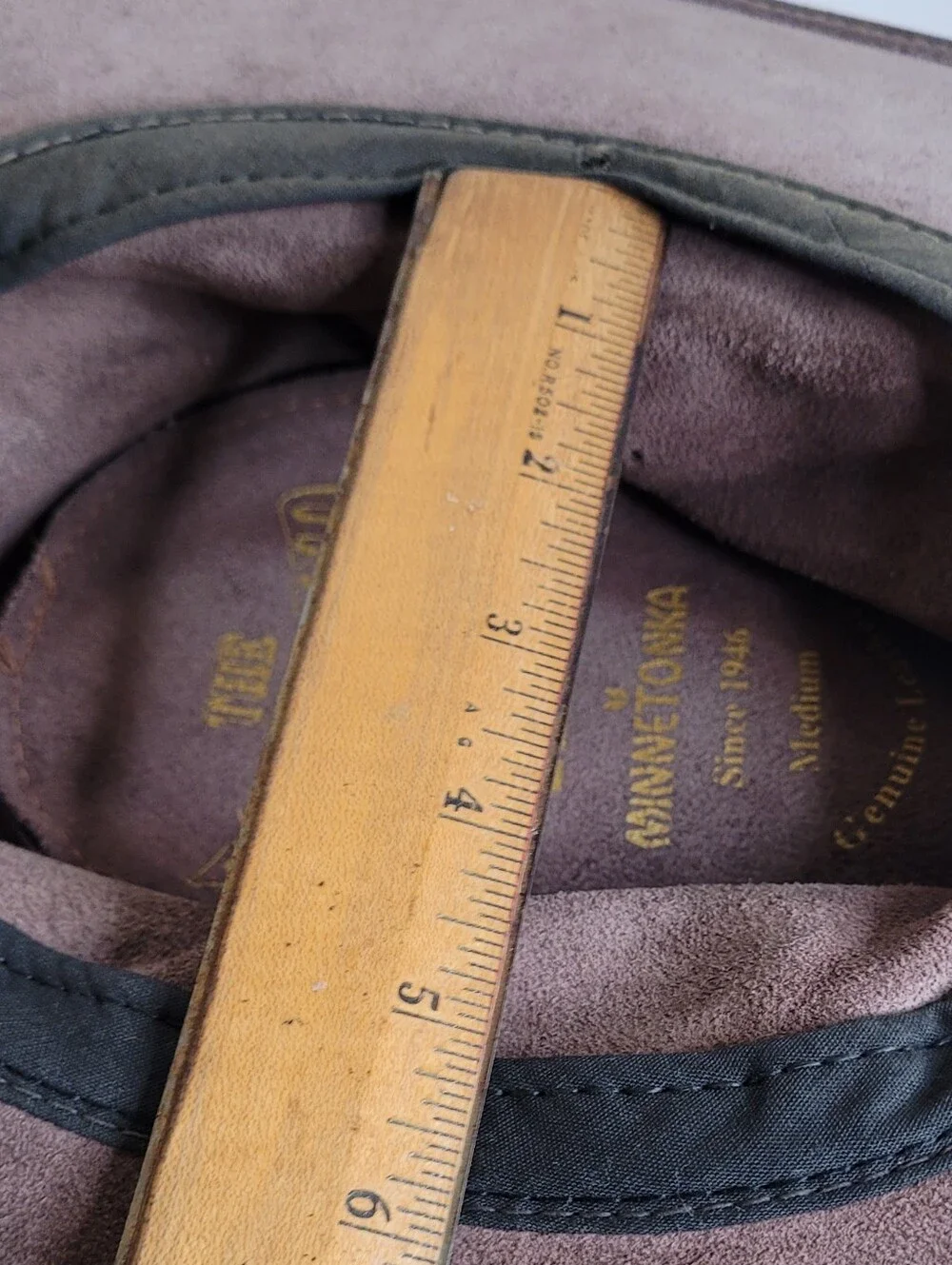 Minnetonka Brown Leather Fold Up Hat